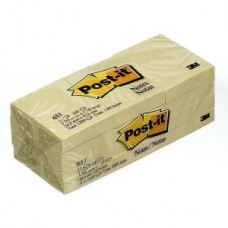3M Post-it 653 Canary Yellow 1.5"x2"(12pads/1pkt)